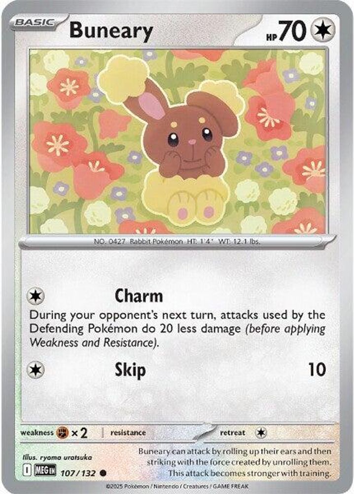 Buneary 107  - Reverse Holofoil ME01 Mega Evolution - Common