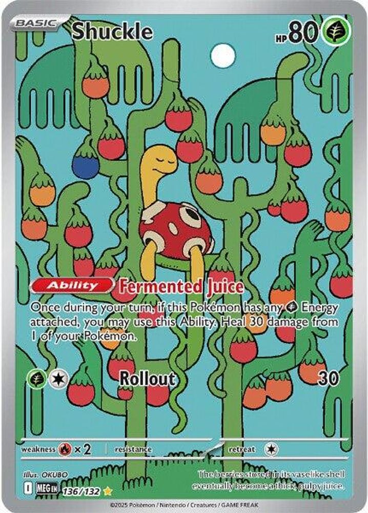 Shuckle 136/132  - Holofoil ME01 Mega Evolution - Illustration Rare