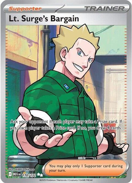 Lt. Surge's Bargain 170/132  - Holofoil ME01 Mega Evolution - Ultra Rare