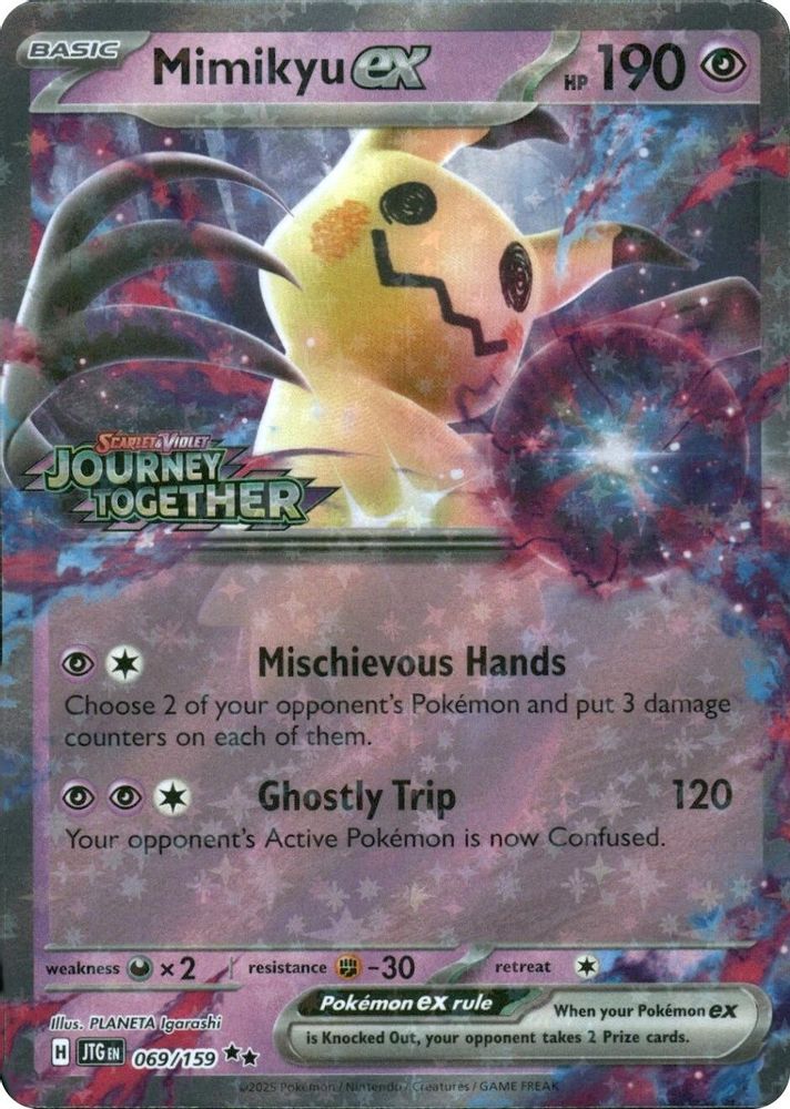 Mimikyu ex (Journey Together Stamped) 069  - Holofoil Miscellaneous Cards & Products - Double Rare