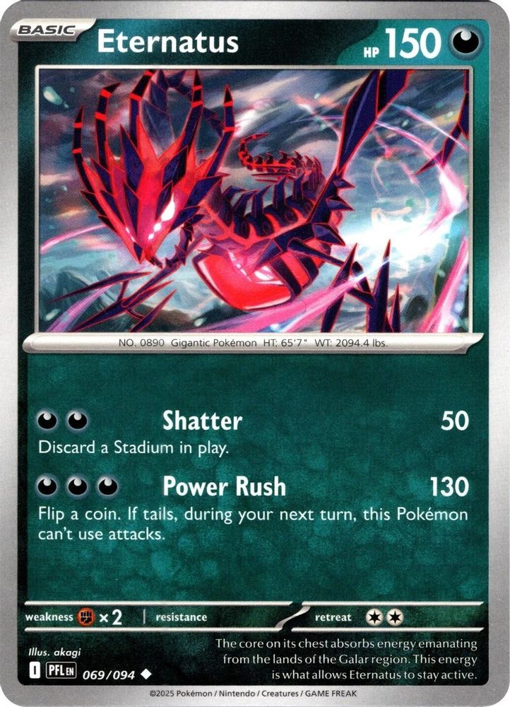 Eternatus 069  - Reverse Holofoil ME02 Phantasmal Flames - Uncommon