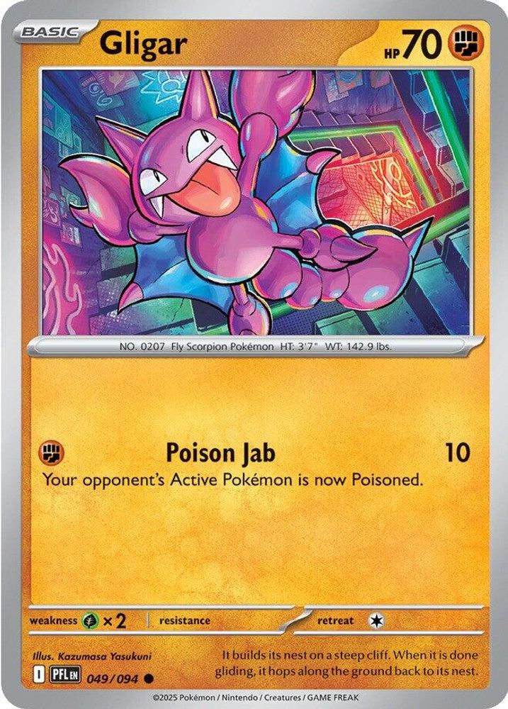 Gligar 049  - Reverse Holofoil ME02 Phantasmal Flames - Common