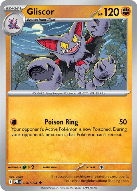 Gliscor 050  - Reverse Holofoil ME02 Phantasmal Flames - Uncommon