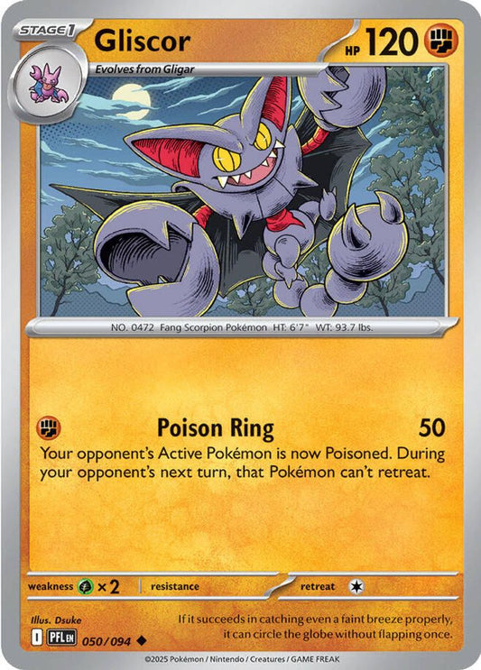 Gliscor 050  - Reverse Holofoil ME02 Phantasmal Flames - Uncommon