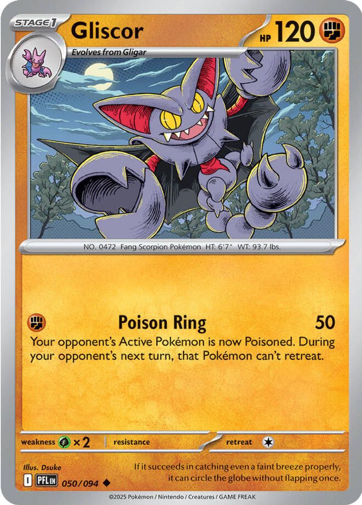 Gliscor 050  - Reverse Holofoil ME02 Phantasmal Flames - Uncommon