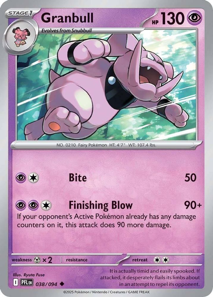 Granbull 038  ME02 Phantasmal Flames - Uncommon