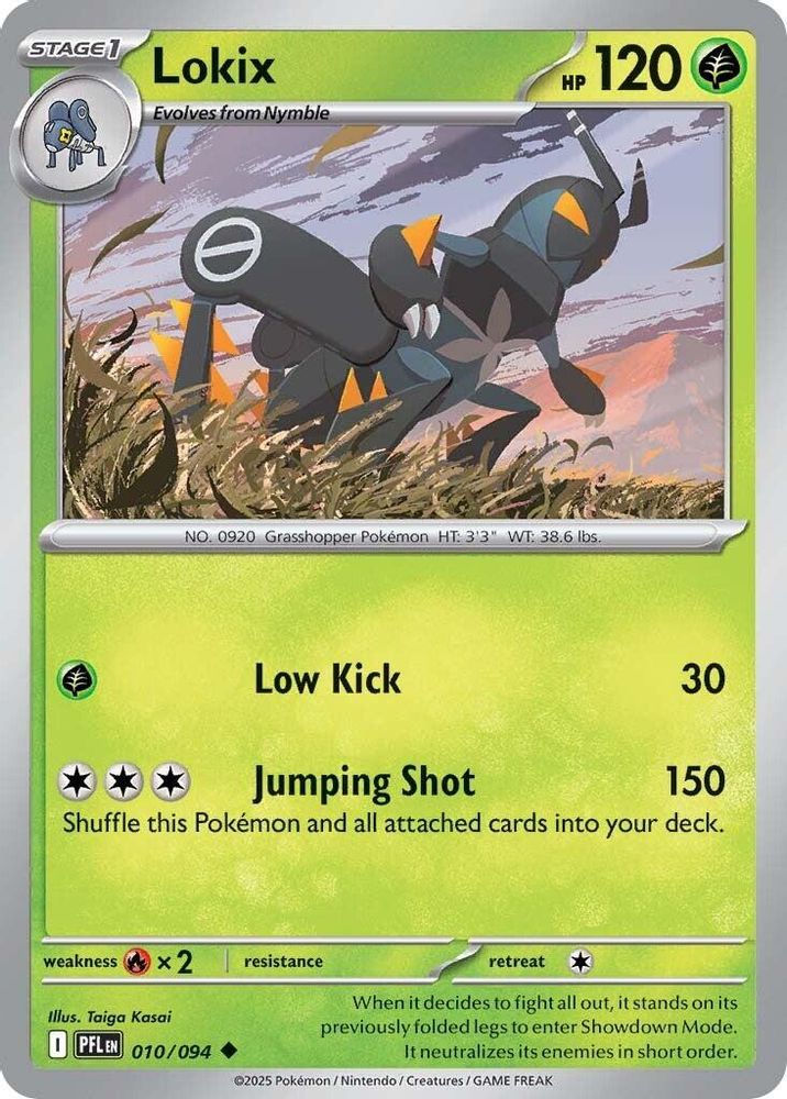 Lokix 010  - Reverse Holofoil ME02 Phantasmal Flames - Uncommon