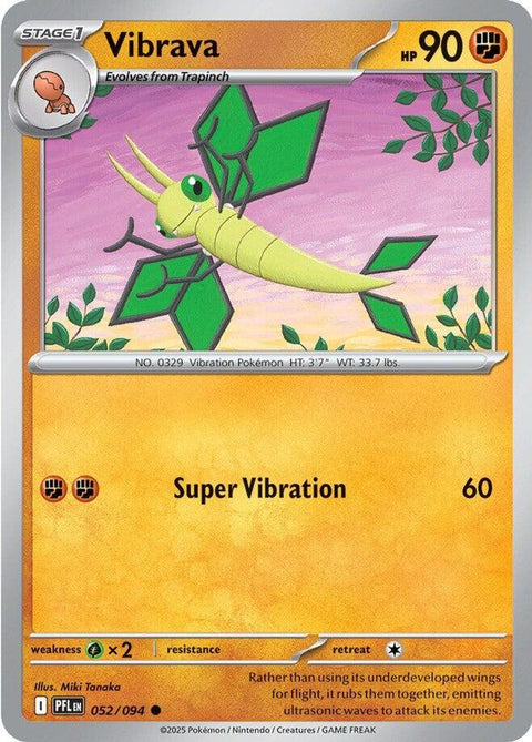 Vibrava 052  - Reverse Holofoil ME02 Phantasmal Flames - Common