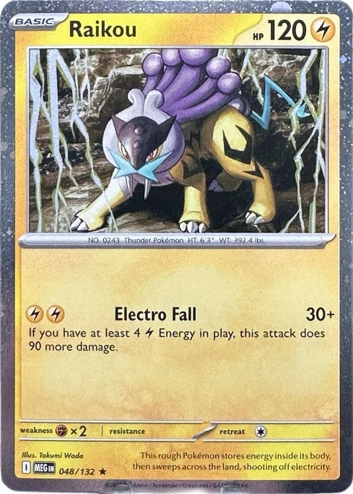 Raikou (Cosmos Holo) 048/132  - Holofoil ME01 Mega Evolution - Promo