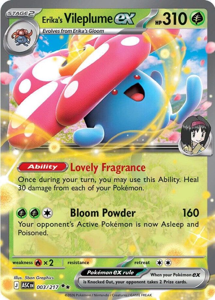 Erika's Vileplume ex 003  - Holofoil ME Ascended Heroes - Double Rare