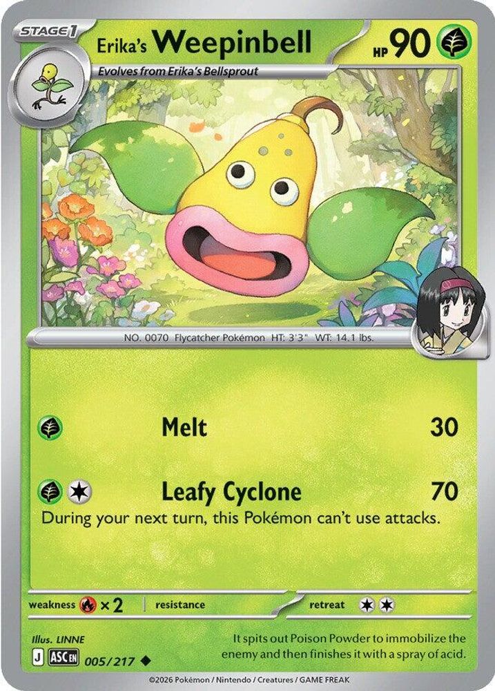 Erika's Weepinbell 005  - Reverse Holofoil ME Ascended Heroes - Uncommon