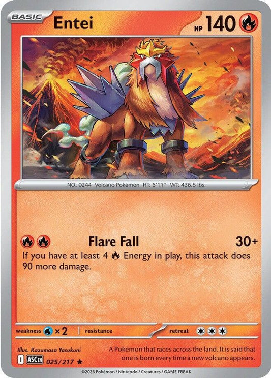 Entei 025  - Holofoil ME Ascended Heroes - Rare