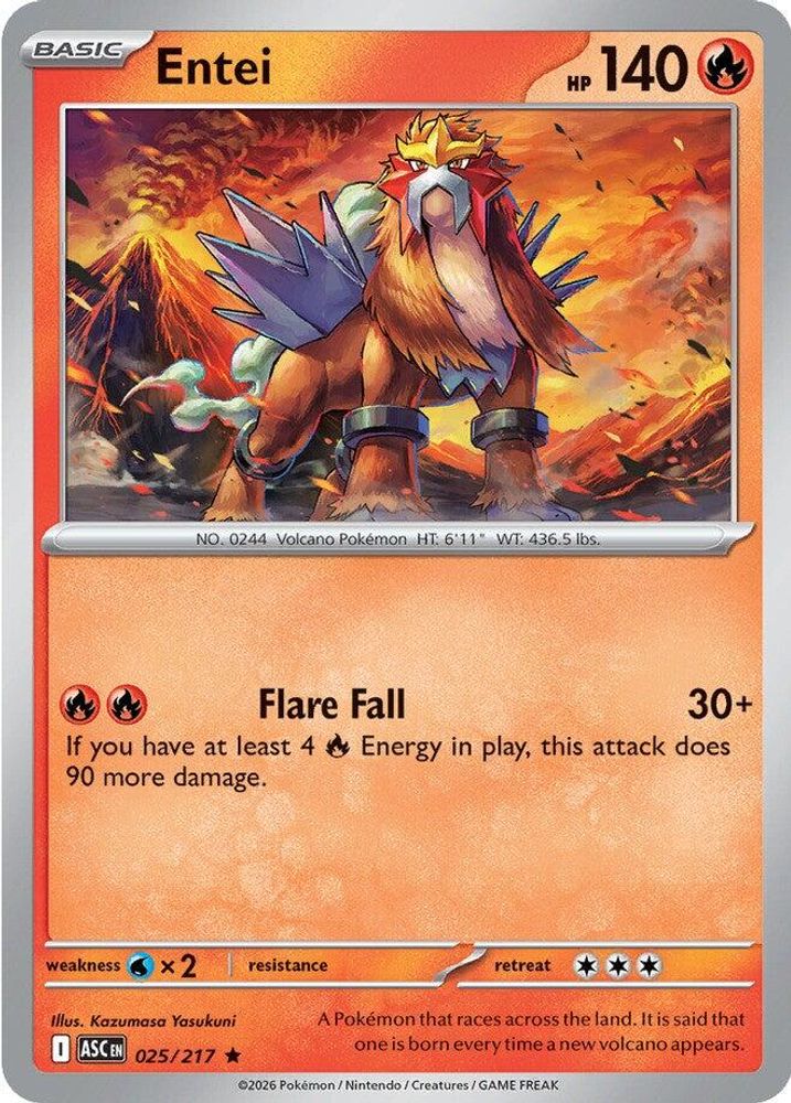 Entei 025  - Holofoil ME Ascended Heroes - Rare