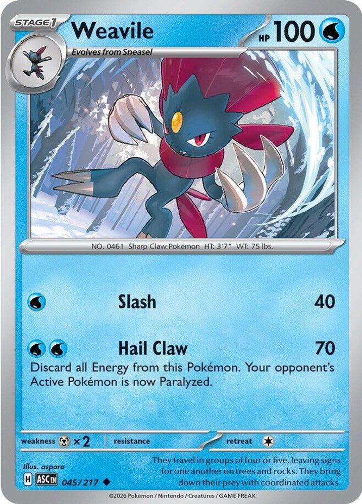 Weavile 045/217  ME Ascended Heroes - Uncommon
