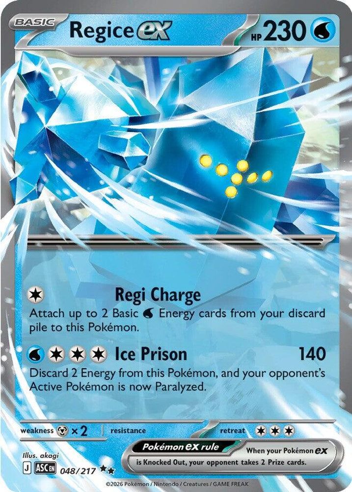 Regice ex 048  - Holofoil ME Ascended Heroes - Double Rare