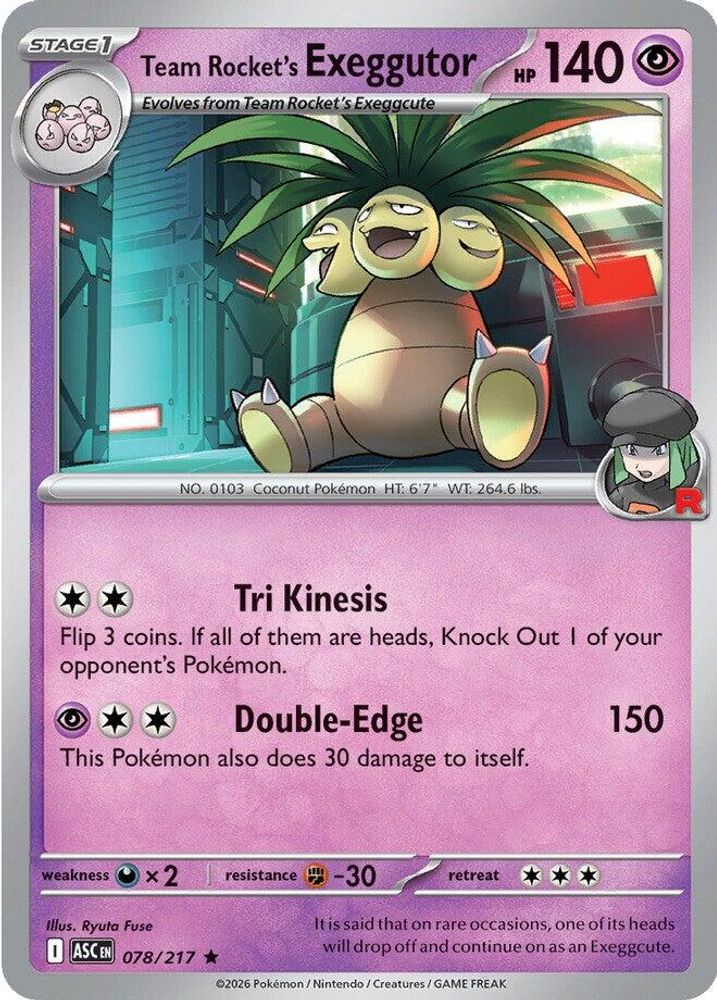 Team Rocket's Exeggutor 078  - Holofoil ME Ascended Heroes - Rare