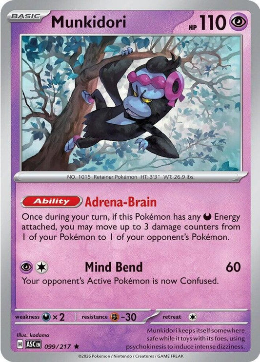 Munkidori 099  - Holofoil ME Ascended Heroes - Rare