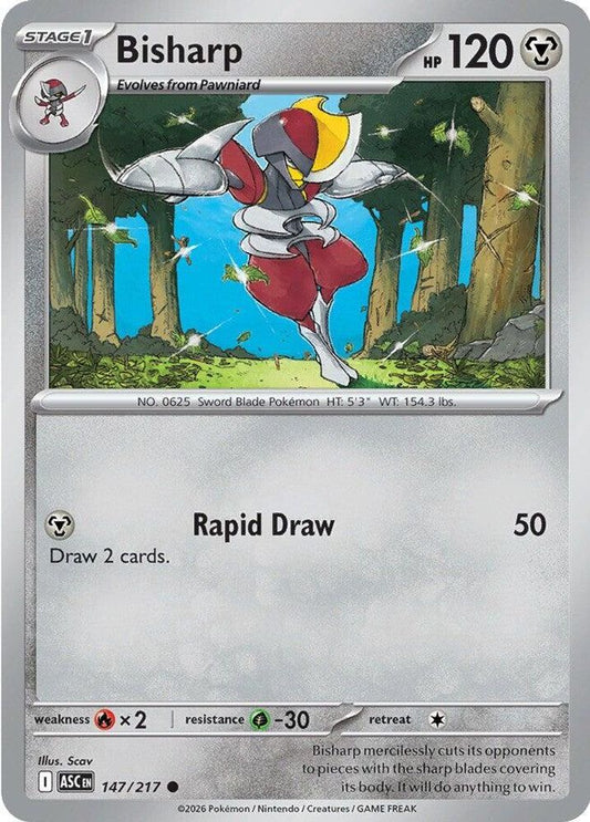 Bisharp 147  - Reverse Holofoil ME Ascended Heroes - Common