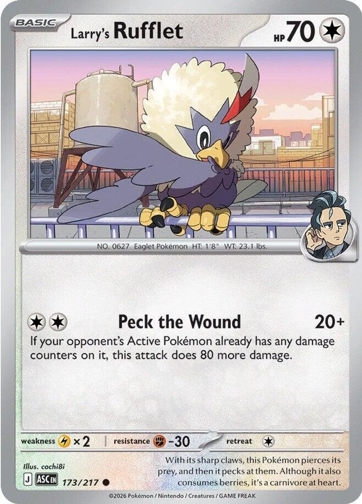 Larry's Rufflet 173  - Reverse Holofoil ME Ascended Heroes - Common