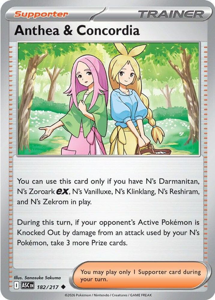 Anthea & Concordia 182/217  - Reverse Holofoil ME Ascended Heroes - Uncommon