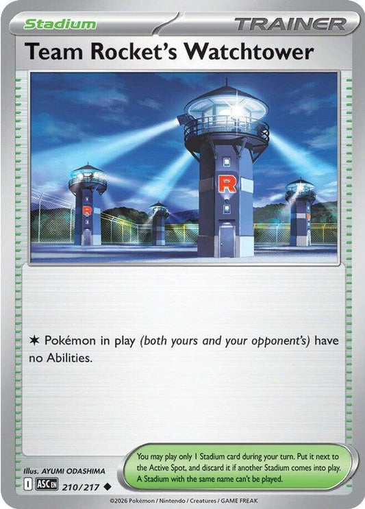 Team Rocket's Watchtower 210  - Reverse Holofoil ME Ascended Heroes - Uncommon