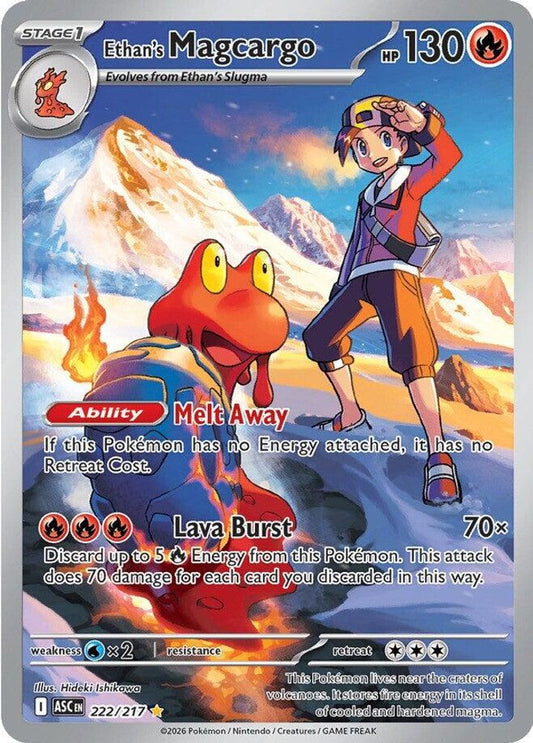 Ethan's Magcargo 222/217  - Holofoil ME Ascended Heroes - Illustration Rare