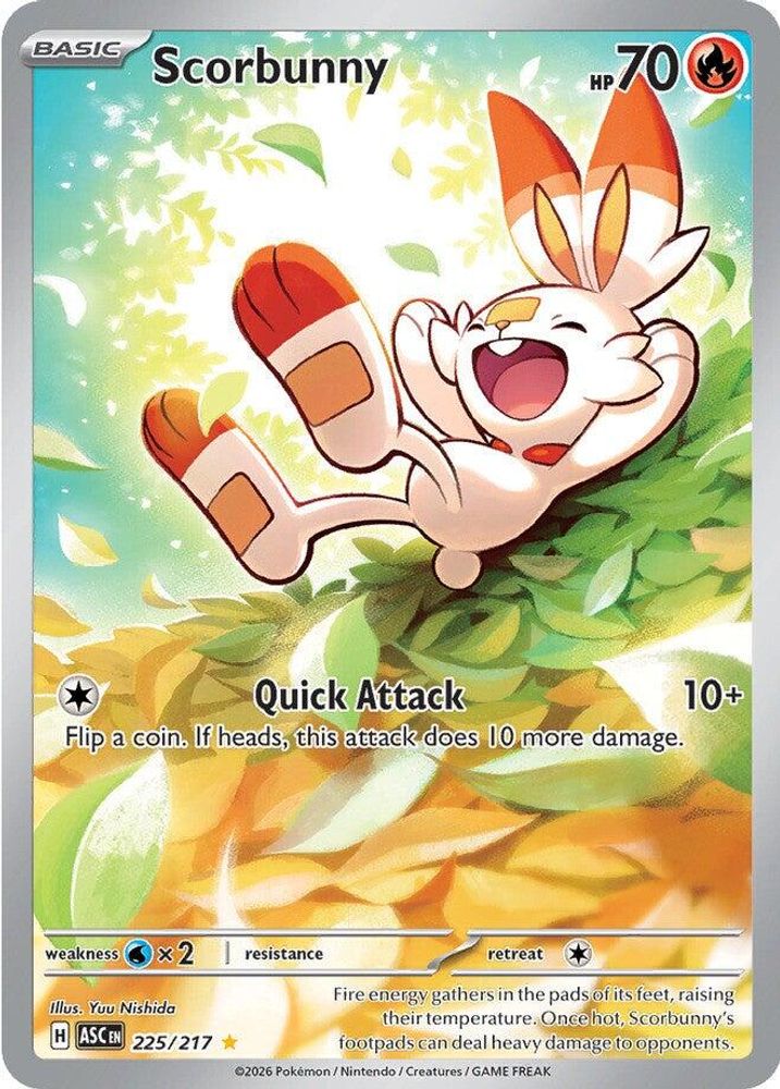 Scorbunny 225/217  - Holofoil ME Ascended Heroes - Illustration Rare