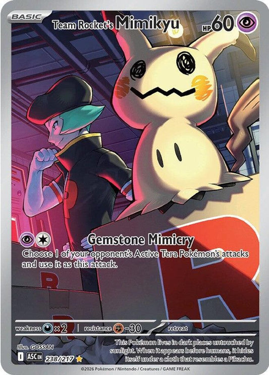 Team Rocket's Mimikyu 238/217  - Holofoil ME Ascended Heroes - Illustration Rare