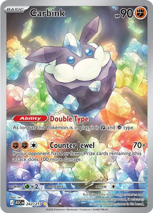 Carbink 242/217  - Holofoil ME Ascended Heroes - Illustration Rare
