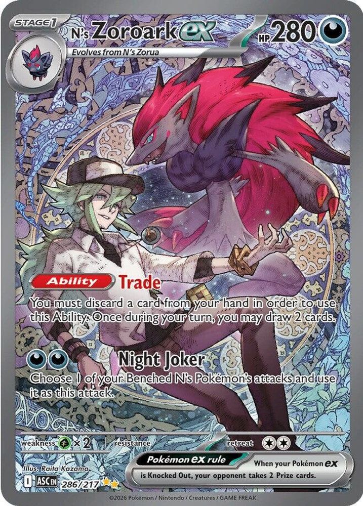 N's Zoroark ex 286/217  - Holofoil ME Ascended Heroes - Special Illustration Rare