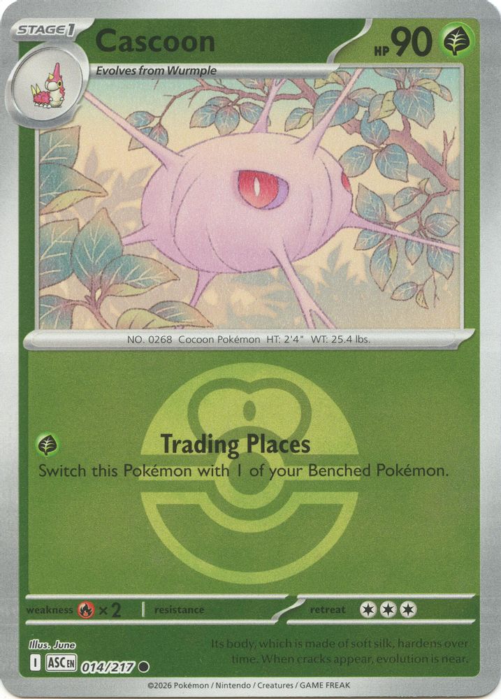 Cascoon (Love Ball) 014  - Reverse Holofoil ME Ascended Heroes - Common