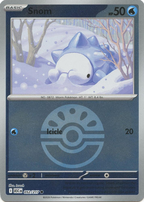Snom (Friend Ball) 052  - Reverse Holofoil ME Ascended Heroes - Common