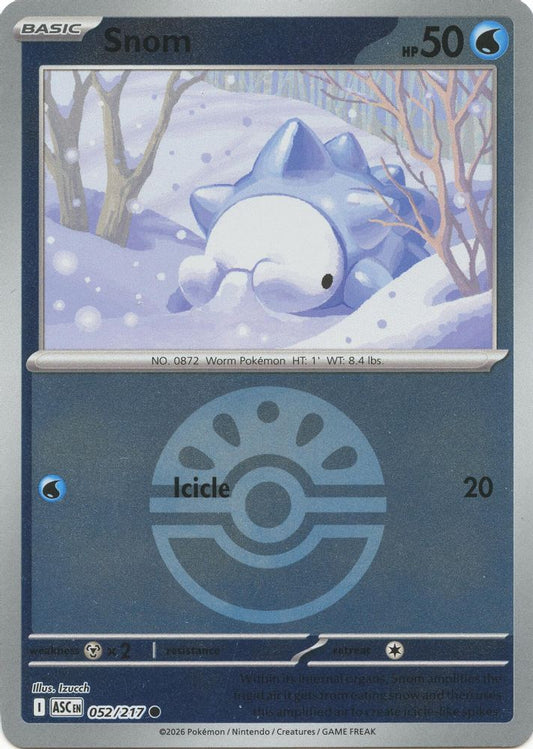 Snom (Friend Ball) 052  - Reverse Holofoil ME Ascended Heroes - Common