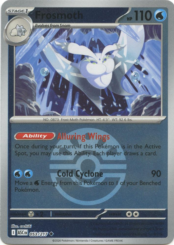 Frosmoth (Friend Ball) 053  - Reverse Holofoil ME Ascended Heroes - Uncommon