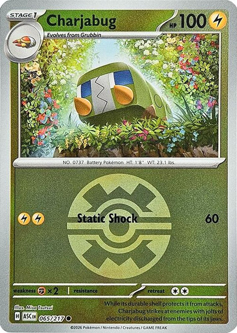 Charjabug (Quick Ball) 065  - Reverse Holofoil ME Ascended Heroes - Common