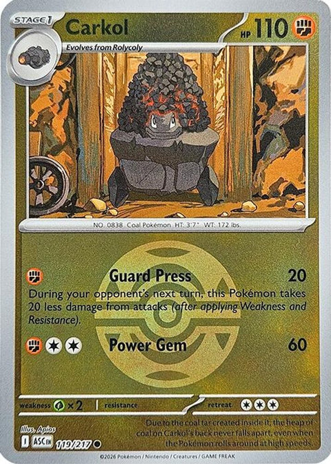 Carkol (Dusk Ball) 119  - Reverse Holofoil ME Ascended Heroes - Common