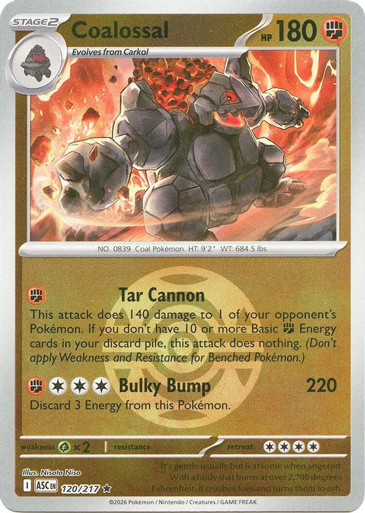 Coalossal (Dusk Ball) 120  - Reverse Holofoil ME Ascended Heroes - Rare