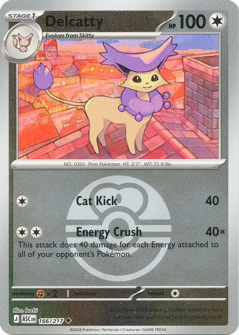 Delcatty (Love Ball) 166  - Reverse Holofoil ME Ascended Heroes - Uncommon