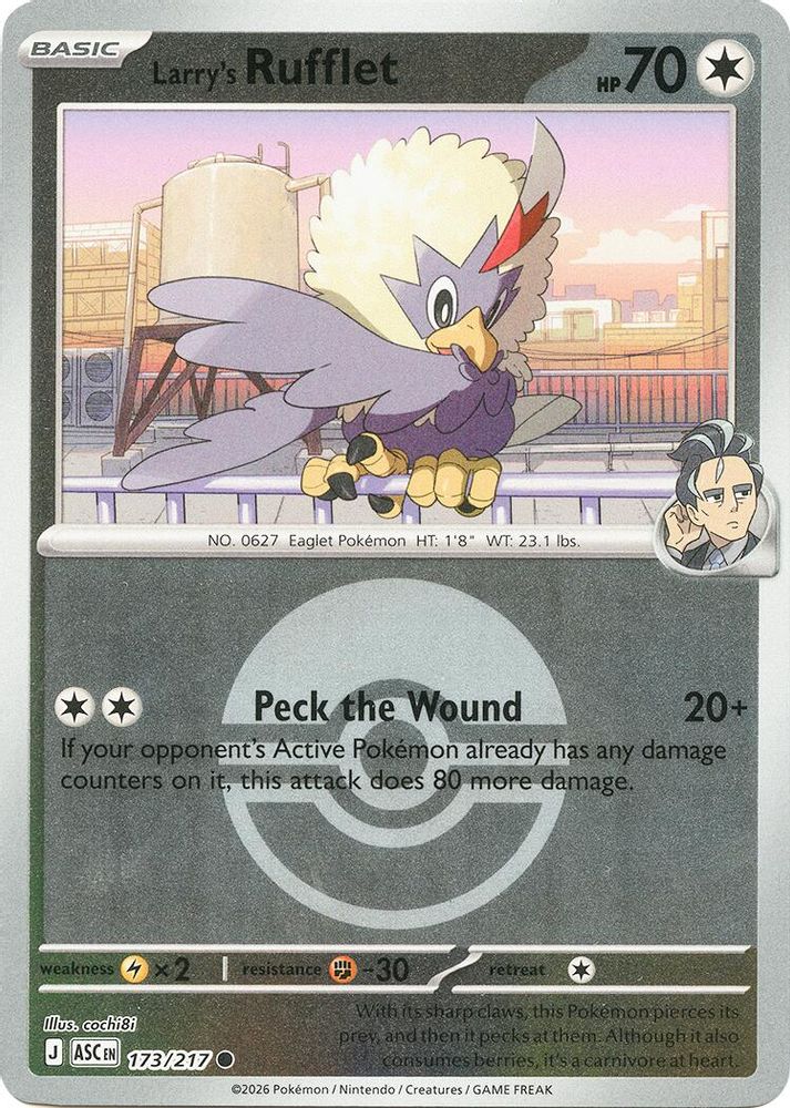 Larry's Rufflet (Poke Ball) 173  - Reverse Holofoil ME Ascended Heroes - Common