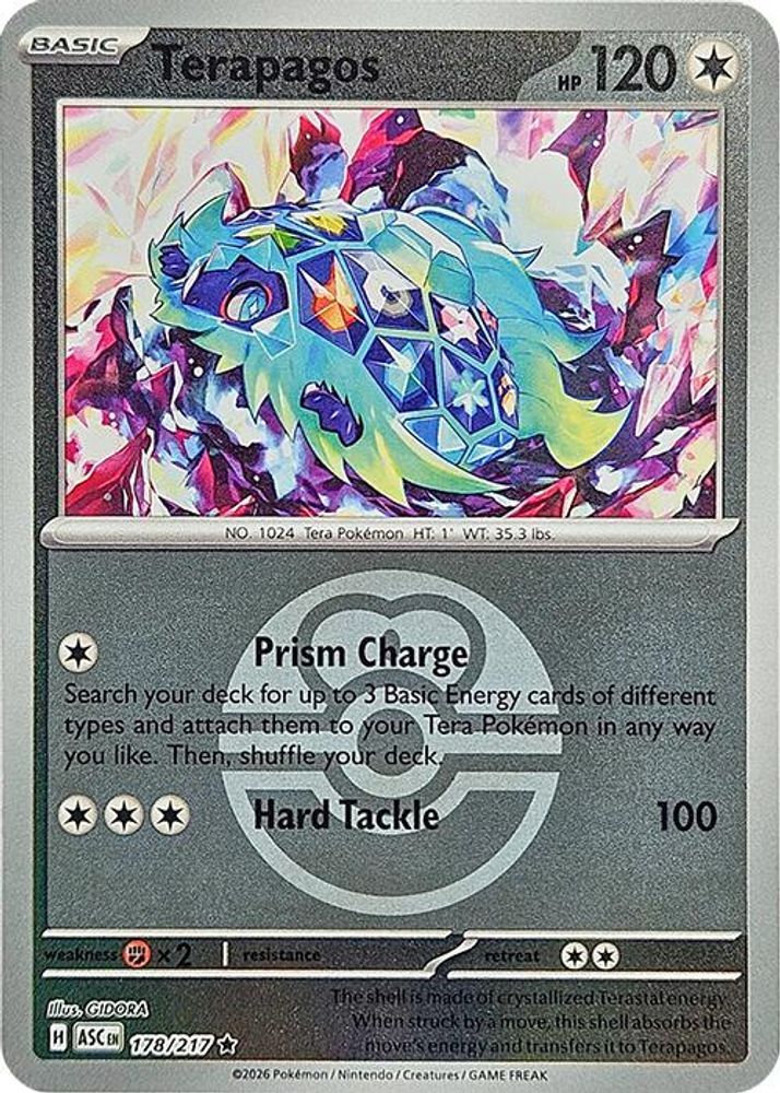Terapagos (Love Ball) 178  - Reverse Holofoil ME Ascended Heroes - Rare