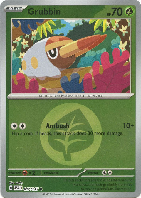 Grubbin (Energy Symbol Pattern) 017  - Reverse Holofoil ME Ascended Heroes - Common