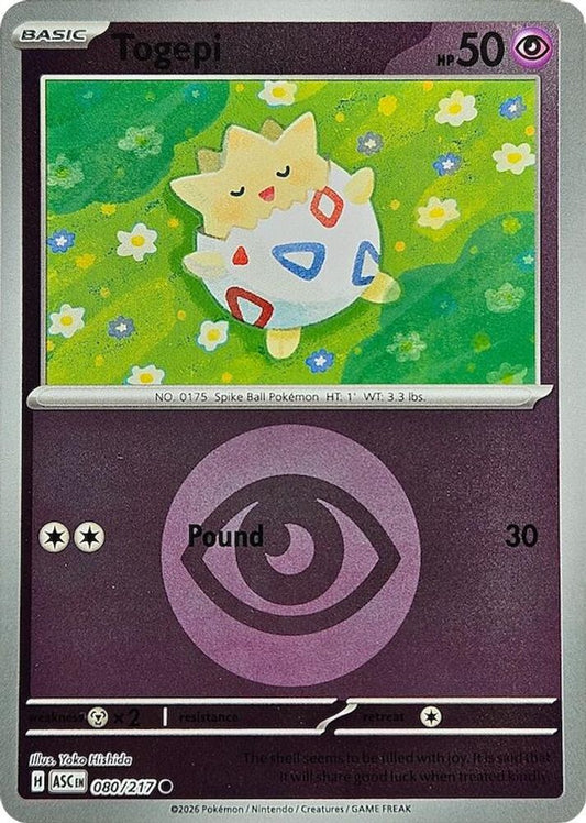 Togepi (Energy Symbol Pattern) 080  - Reverse Holofoil ME Ascended Heroes - Common