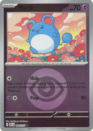 Marill (Energy Symbol Pattern) 083/217  - Reverse Holofoil ME Ascended Heroes - Common