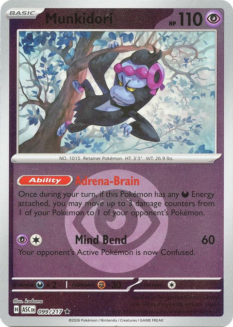 Munkidori (Energy Symbol Pattern) 099  - Reverse Holofoil ME Ascended Heroes - Rare