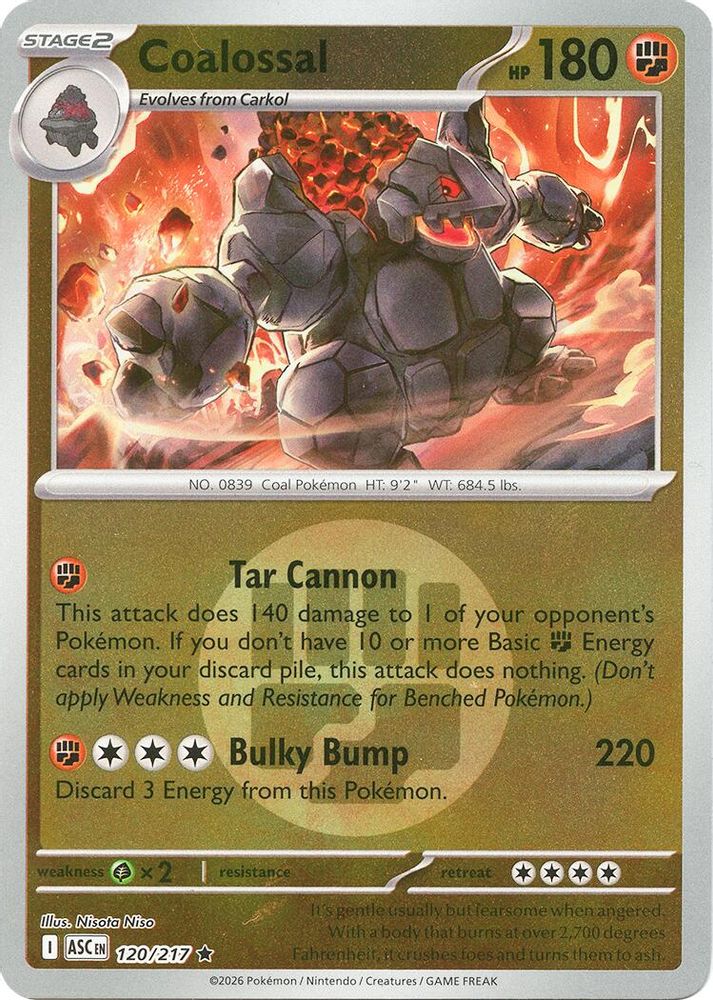 Coalossal (Energy Symbol Pattern) 120  - Reverse Holofoil ME Ascended Heroes - Rare
