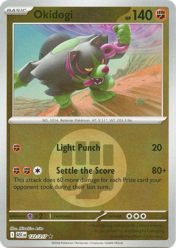 Okidogi (Energy Symbol Pattern) 122  - Reverse Holofoil ME Ascended Heroes - Rare