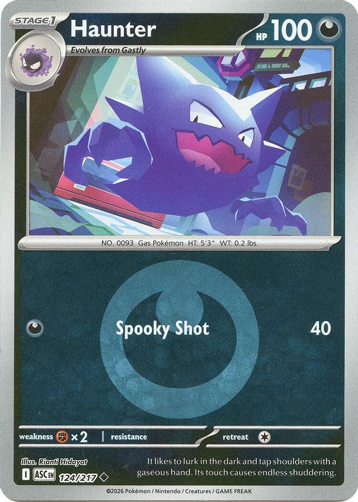 Haunter (Energy Symbol Pattern) 124  - Reverse Holofoil ME Ascended Heroes - Uncommon