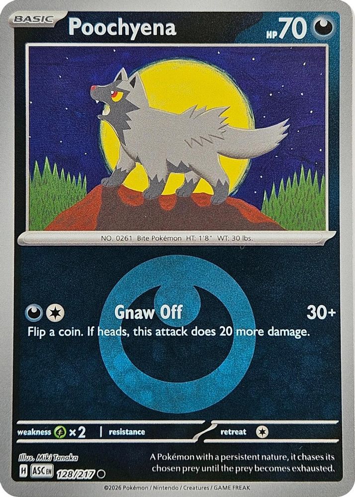 Poochyena (Energy Symbol Pattern) 128  - Reverse Holofoil ME Ascended Heroes - Common