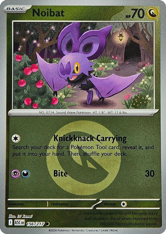 Noibat (Energy Symbol Pattern) 156  - Reverse Holofoil ME Ascended Heroes - Common