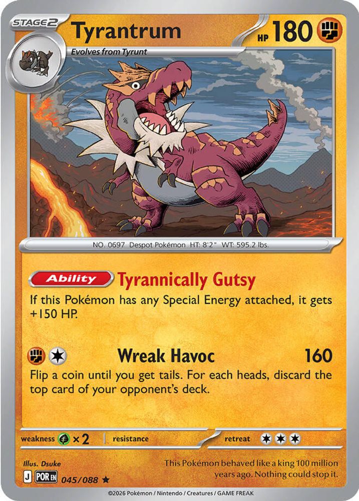 Tyrantrum 045  - Reverse Holofoil ME03 Perfect Order - Rare